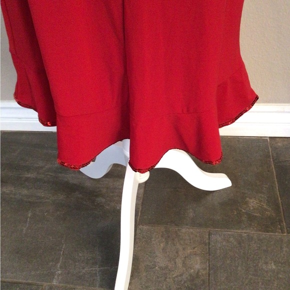 Red Sequin Strap Dress - Picture 5 of 7